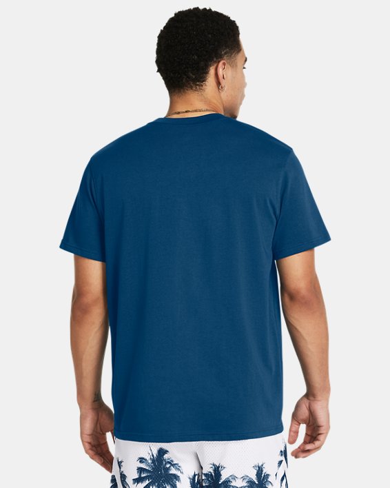 Men's Curry Embroidered Splash T-Shirt in Blue image number 1